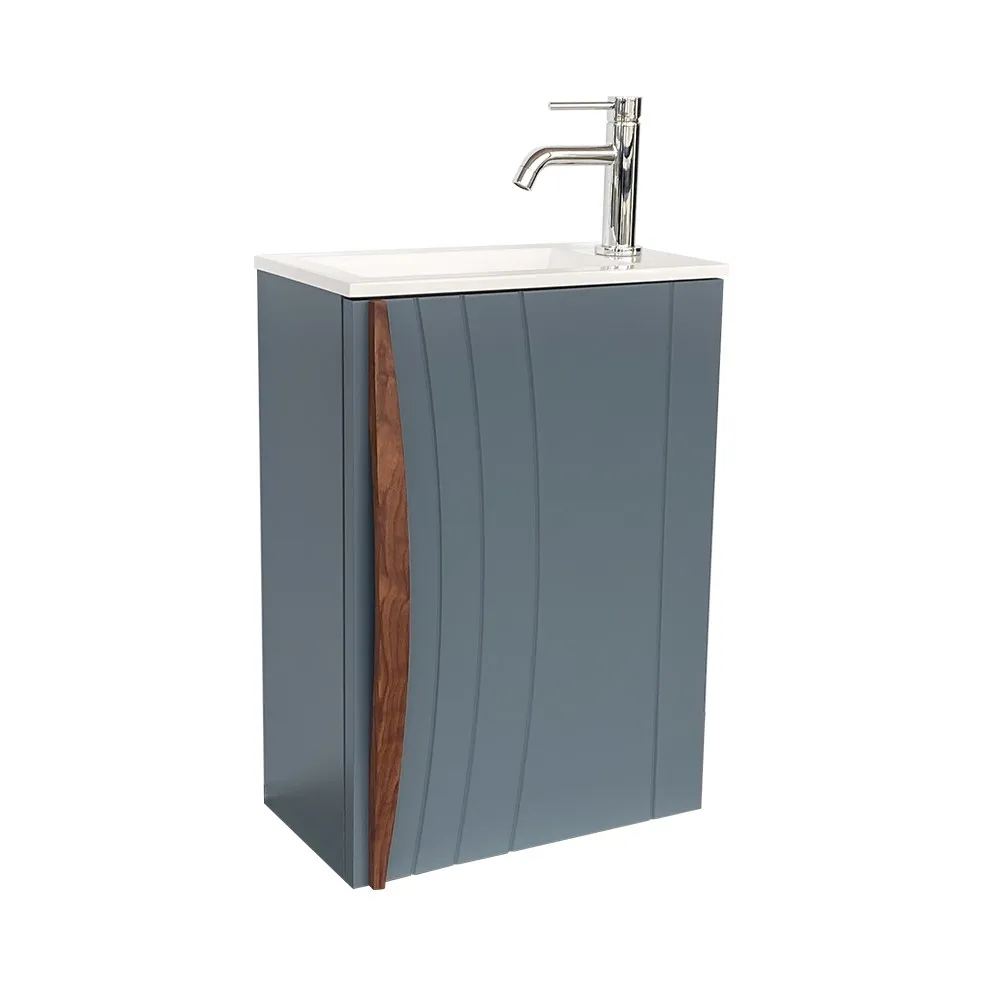 [ART01420] Caisson meuble lave-mains " DAHLIA" Bleu Prusse
