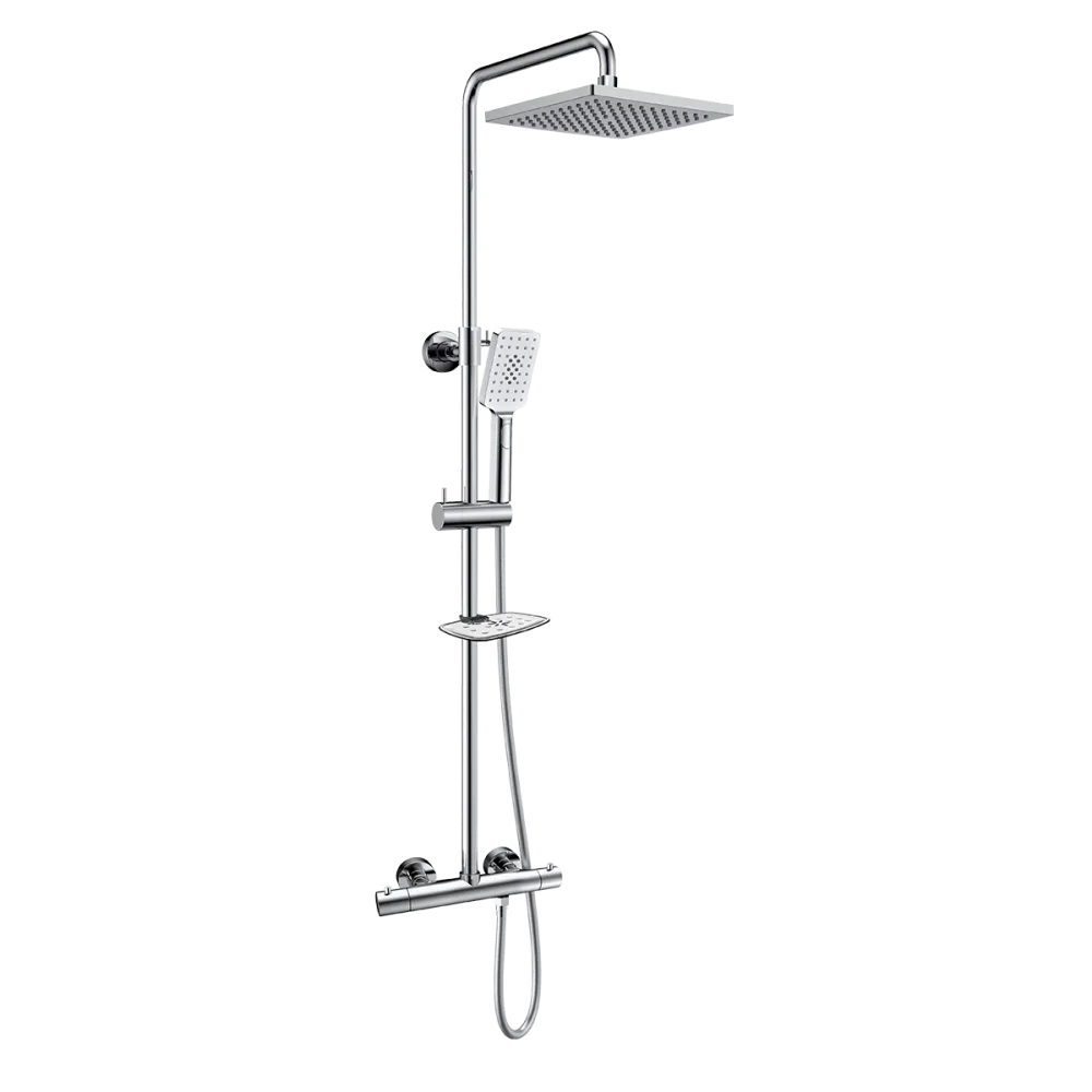 Colonne de douche " Y 800 " (douche de tête, à mains 3 jets) + mitigeur thermostatique