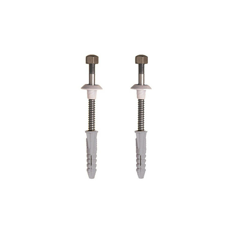 Fixation WC 6x80 (paire) - inox - a ecrou demontable