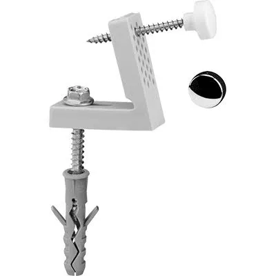 [2210] Fixation WC laterale (paire) - acier zingue