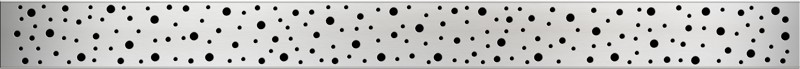 Grille inox mat seule " Drops " pour caniveau douche - Lg 350mm