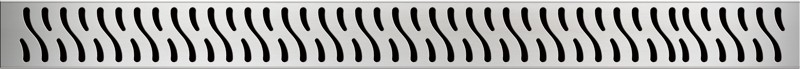 Grille inox mat seule " Harmony " pour caniveau douche - Lg 350mm