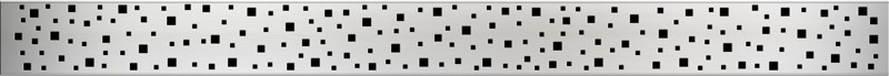 Grille inox mat seule " Square " pour caniveau douche - Lg 750mm