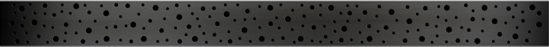 Grille inox noire mat seule " Drops " pour caniveau - Lg 750mm