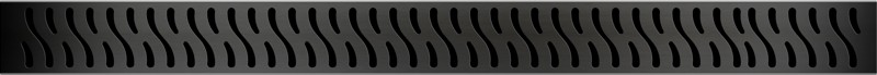 Grille inox noire mat seule " Harmony " pour caniveau - Lg 750mm