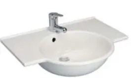 [P164401] Lavabo-plan 65x52  Sapho - PMR - avec Trop Plein