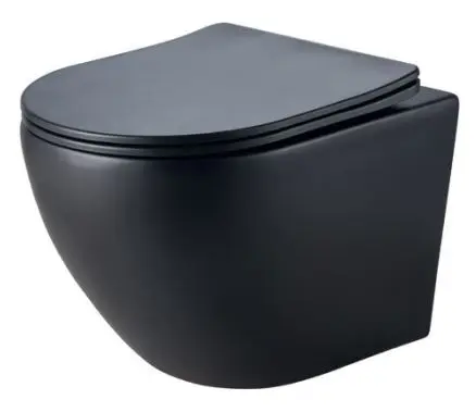 [CUV-CNM] Pack WC suspendu Noir Mat - ss bride - soft close