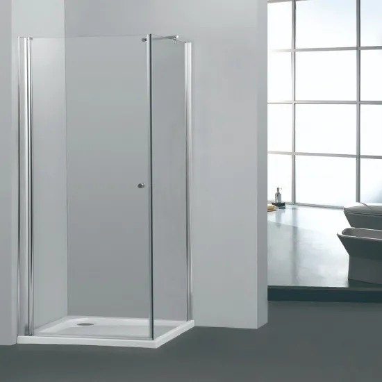 Pare douche porte + fixe 80x80x185 - verre 6mm
