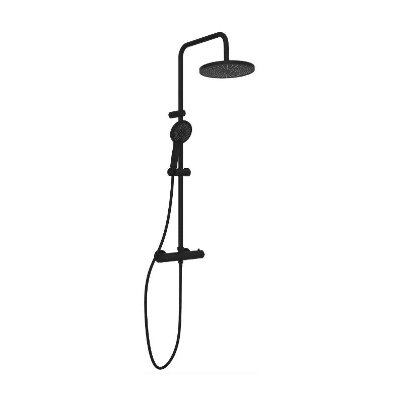 Colonne de douche noir Adria Noir (douche de tete,  3 jets)+mit thermo 