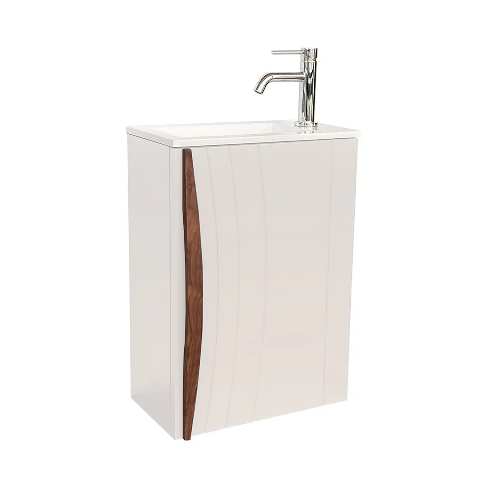[CAIS-DAHLIA400B] Caisson Meuble lave-mains " DAHLIA" Blanc craie