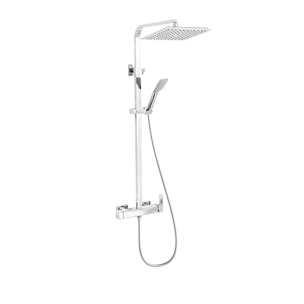 [61023] Colonne de douche " Saona Slim " (douche de tête, + douchette 1 jet) + mitigeur mécanique